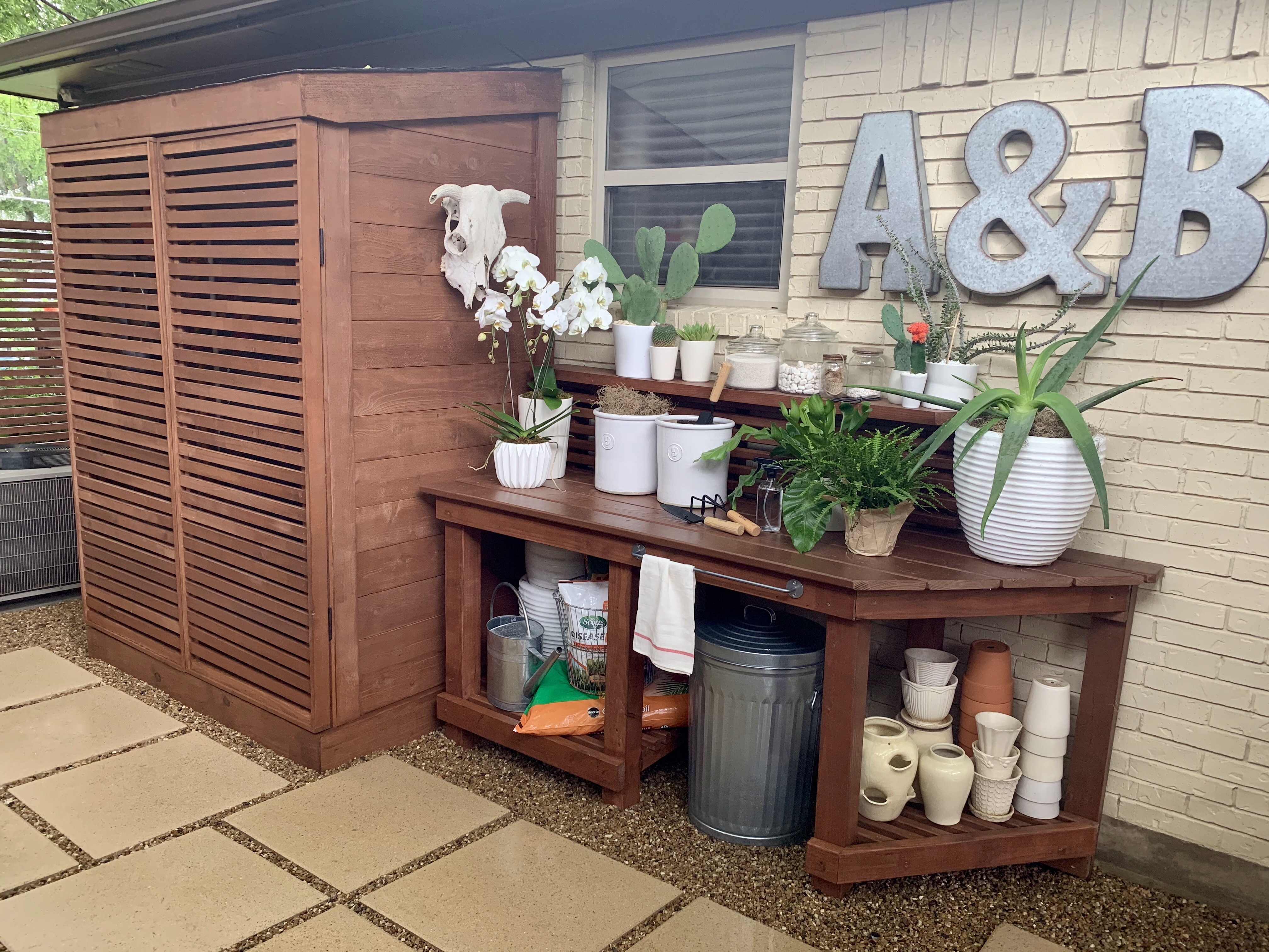 New Tool Shed and Potting Bench Perfection