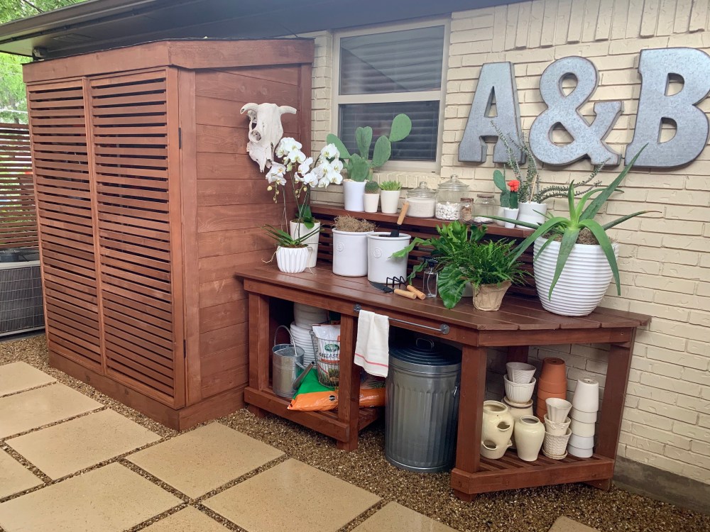 New Tool Shed and Potting Bench Perfection
