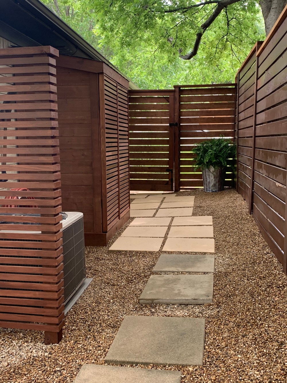 Peeking Around the Corner at the New Tool Shed