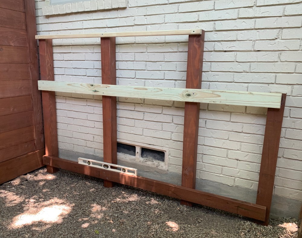 The Back Supports of the Potting Bench