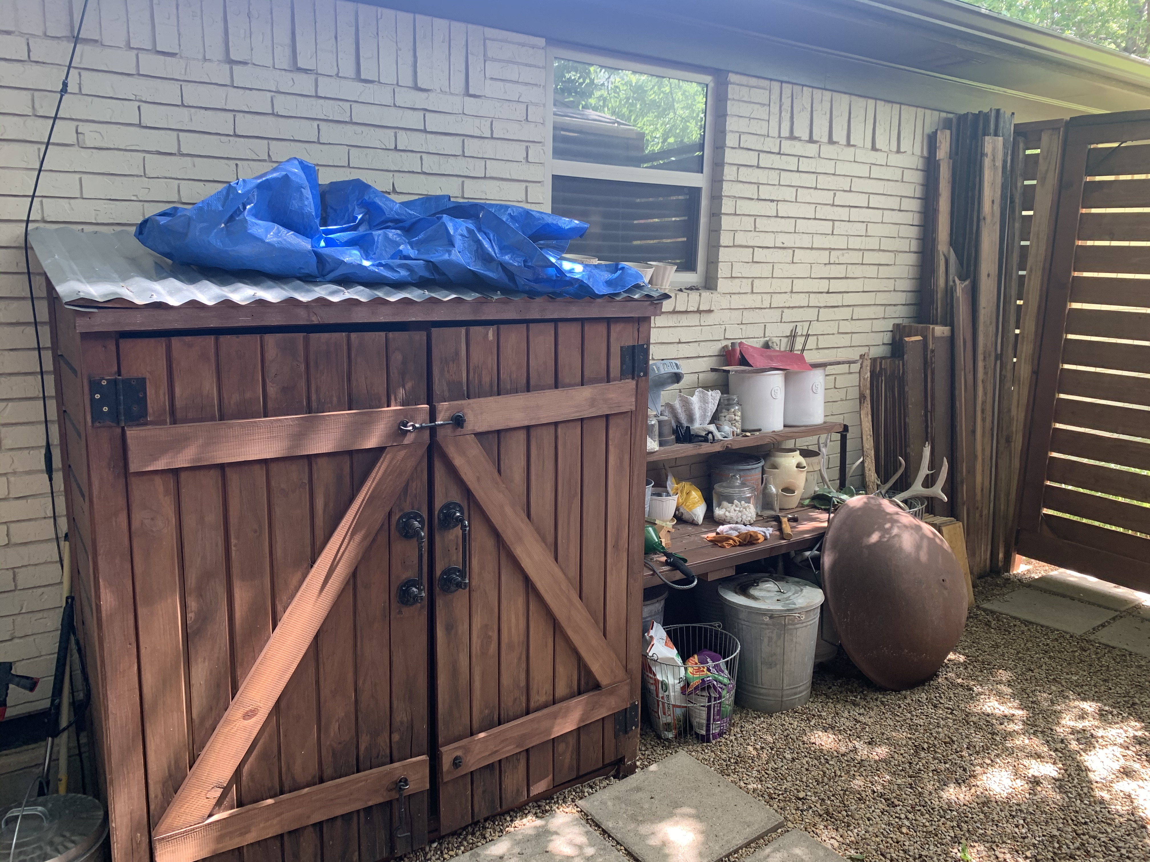 The Before Tool Shed and Potting Bench